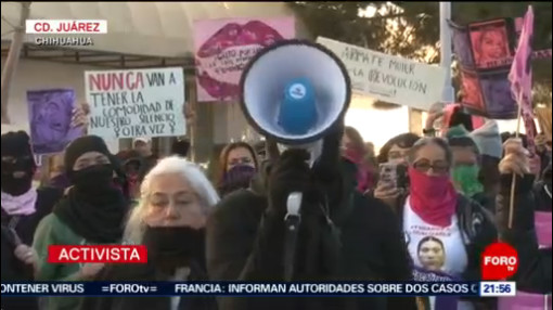 FOTO: 25 enero 2020, colectivos feministas protestan en ciudad juarez chihuahua