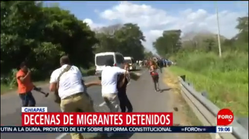 Foto: Detienen Migrantes Agresión Guardia Nacional Chiapas 20 Enero 2020