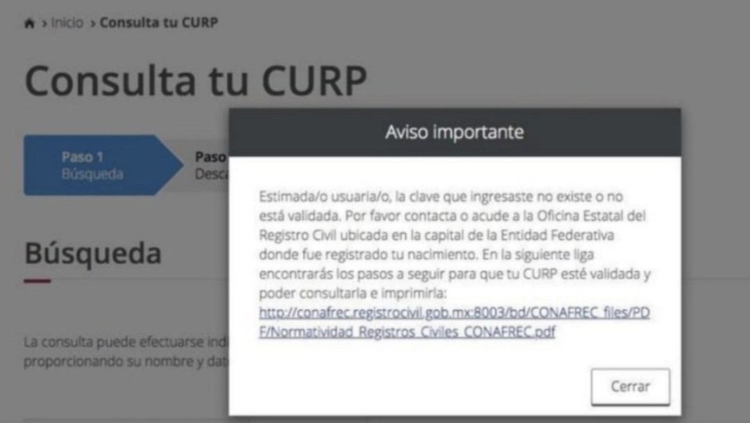 Falta atención en Renapo impide resolver inexistencia CURP