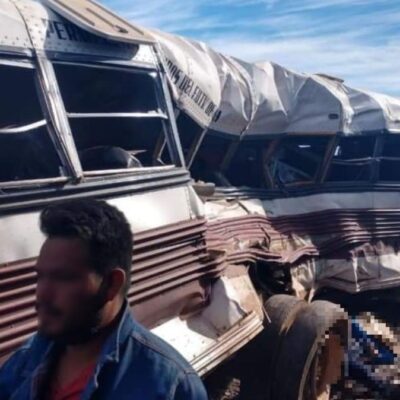Tren embiste autobús de jornaleros en Vícam, Sonora; hay siete muertos