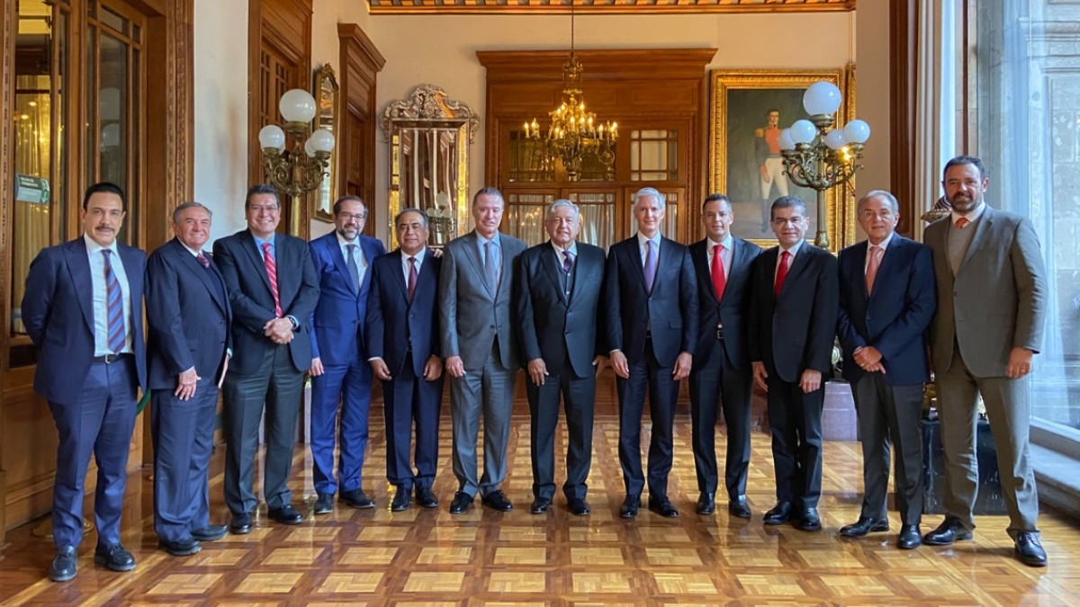 Foto: Gobernadores del PRI se reunieron con el presidente Andrés Manuel López Obrador.