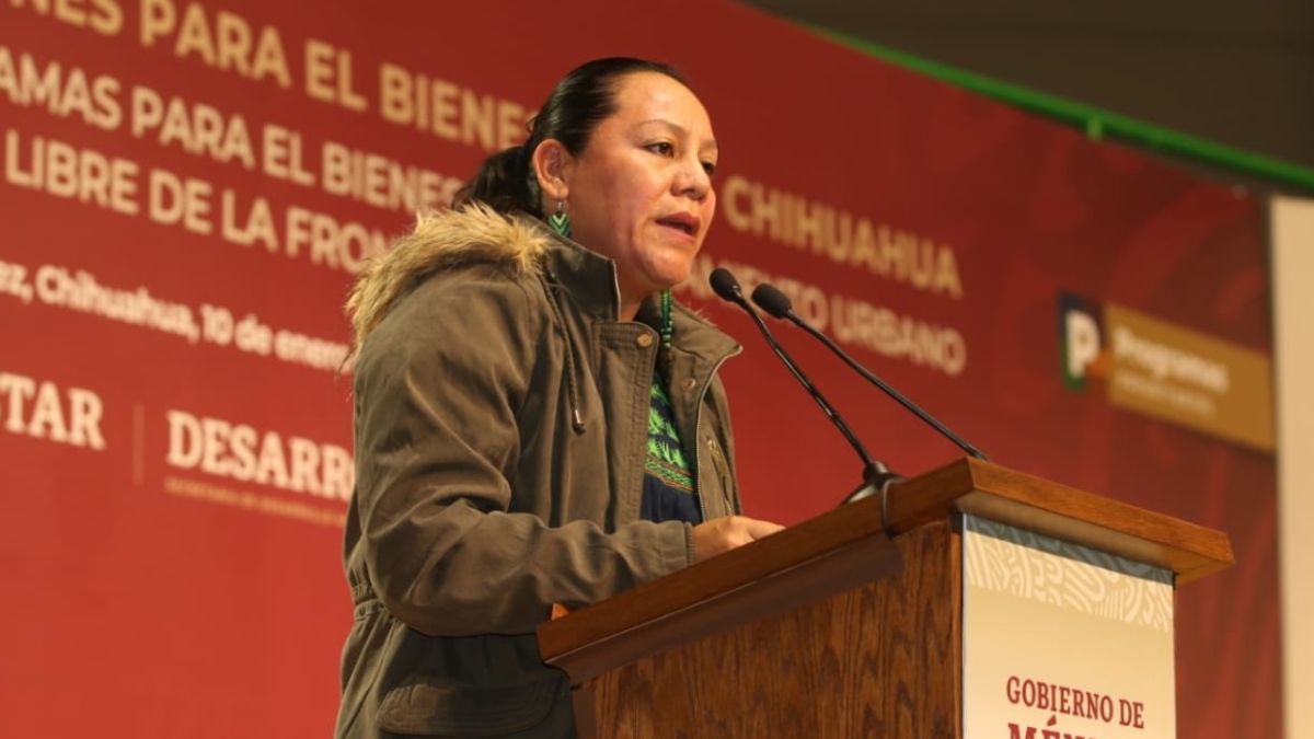 Foto: María Luisa Albores, titular de la Secretaria de Bienestar.