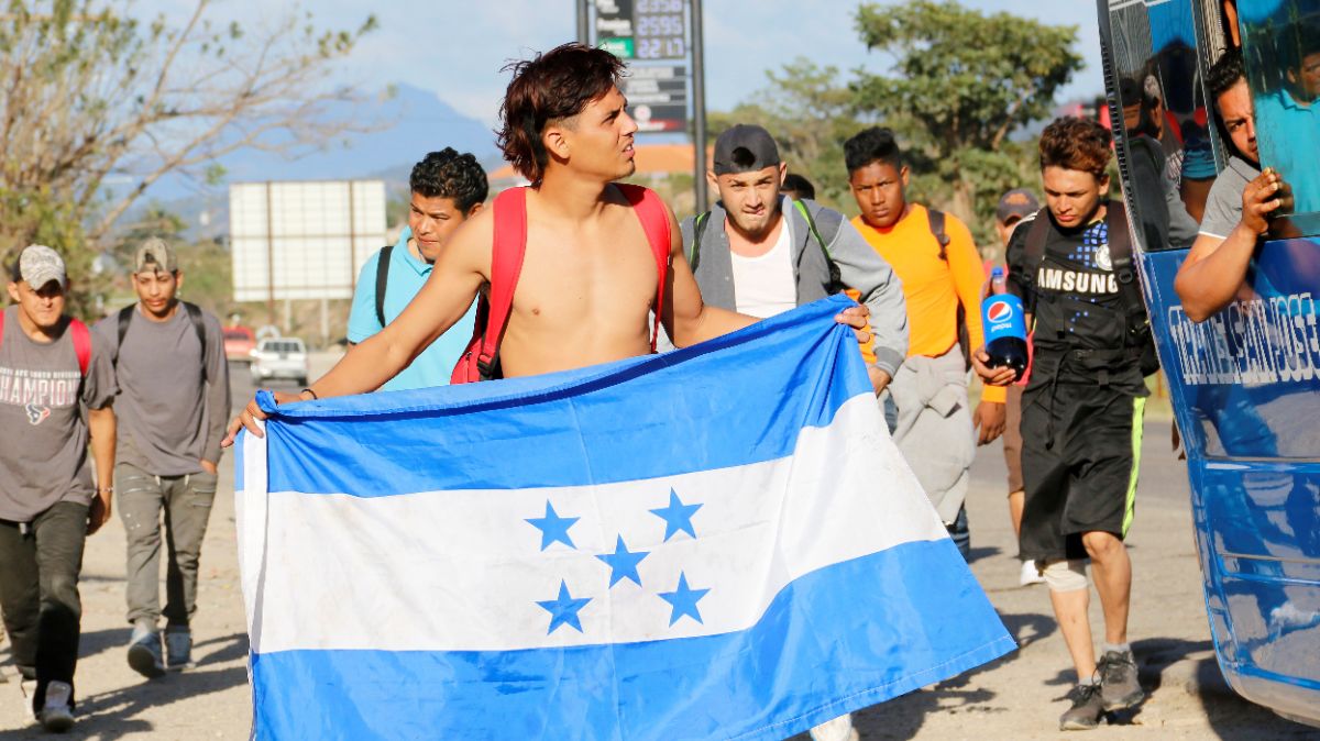 Foto: Caravana migrante de hondureños. Reuters
