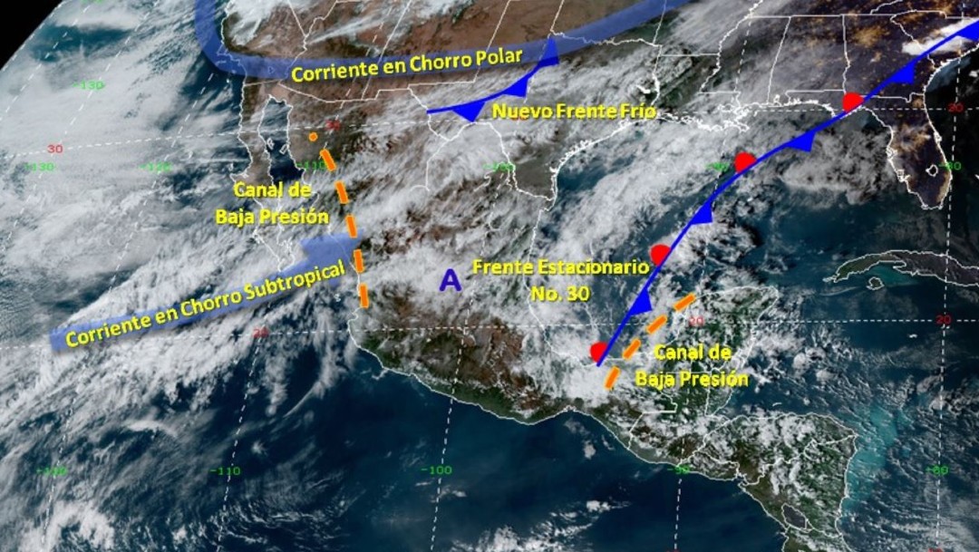 Foto: Estas condiciones se extienden por el Golfo de México, mismas que afectan a Veracruz, Oaxaca, Chiapas, Tabasco, Campeche y Quintana Roo