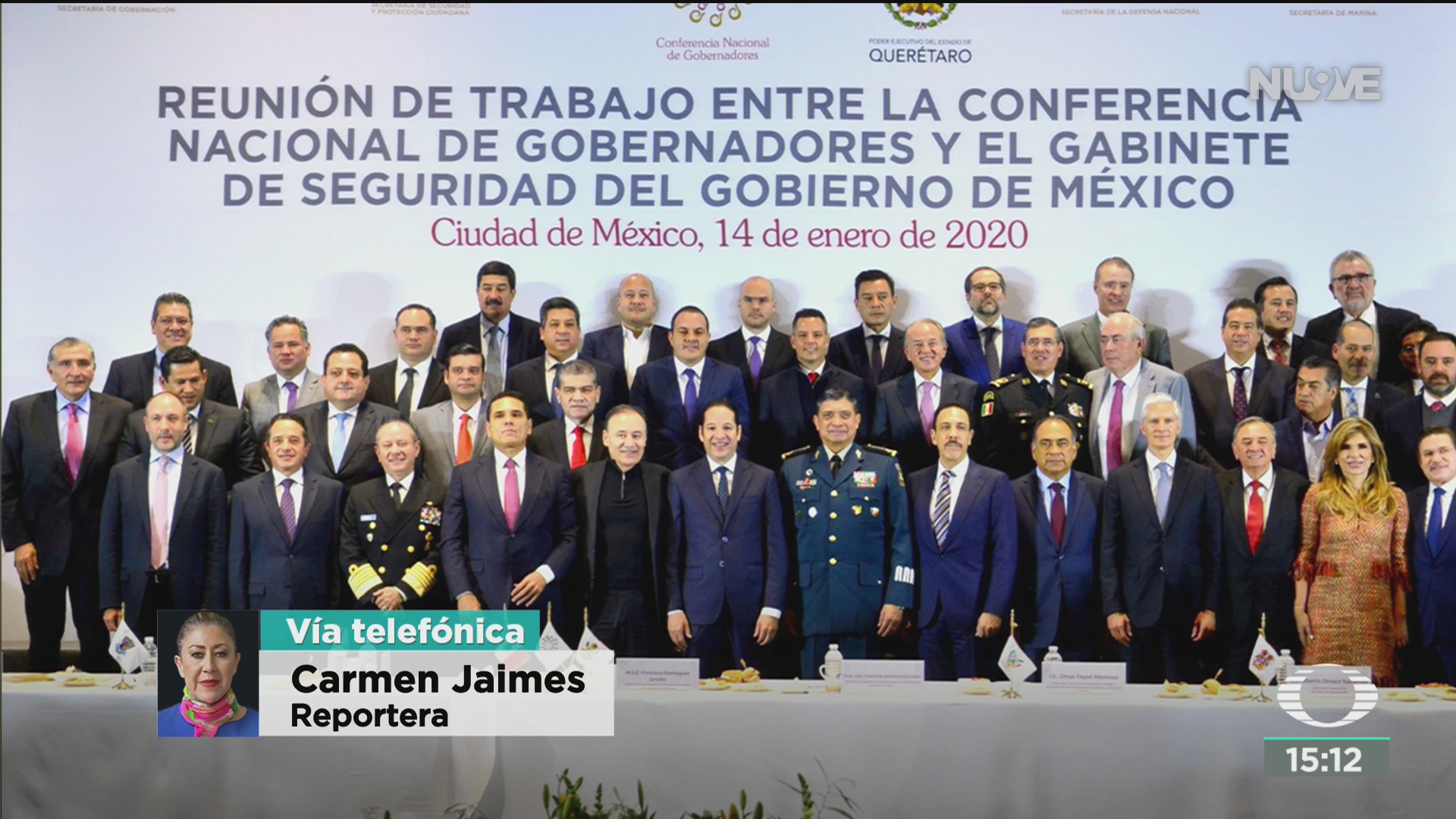 FOTO: gabinete seguridad se reune con gobernadores pais, 14 de enero del 2020