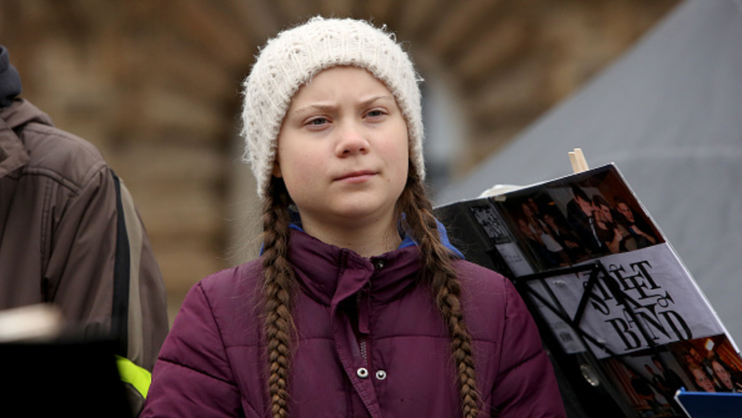 Greta Thunberg celebra sus 17 años con protesta contra el cambio climático, 3 de enero de 2020, (Getty Images, archivo)