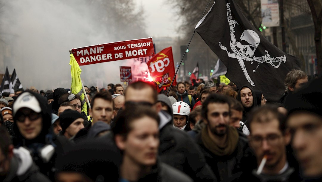 Foto: Manifestantes franceses, el 11 de enero de 2020