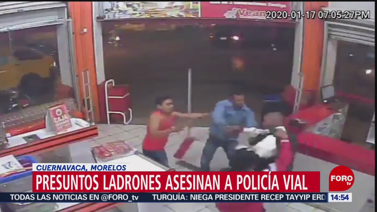 FOTO: ladrones asesinan a policia vial en cuernavaca