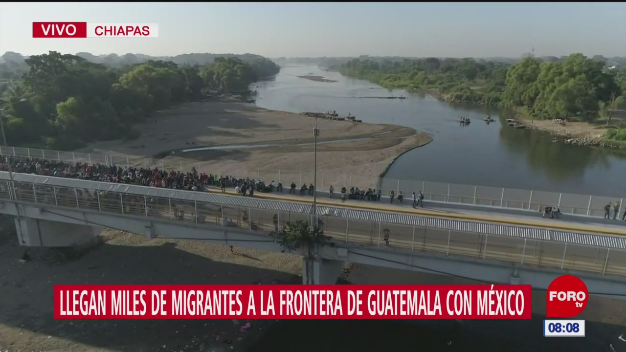 llegan miles de migrantes a la frontera de guatemala con mexico