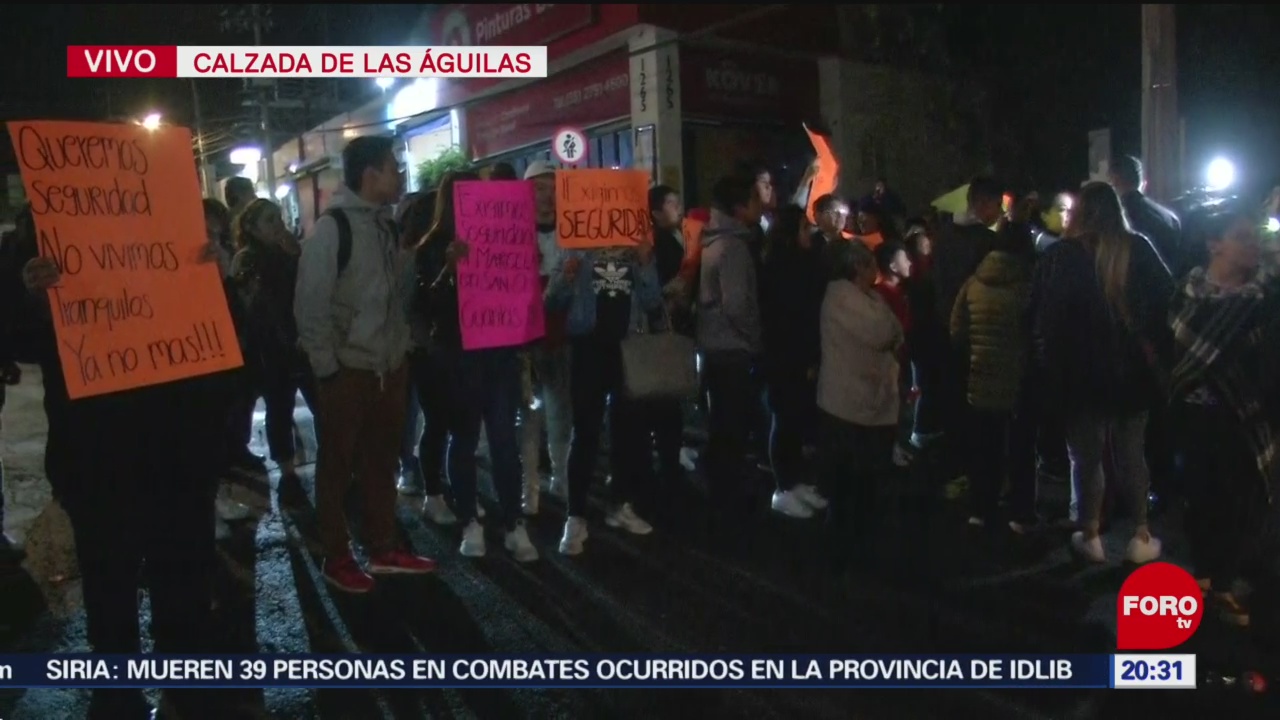 Foto: Manifestantes Bloquean Calzada Las Águilas Cdmx 16 Enero 2020