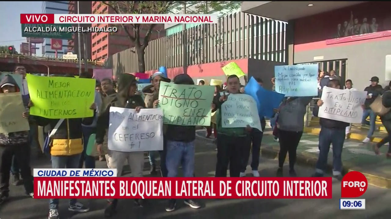 manifestantes bloquean circuito interior en la cdmx