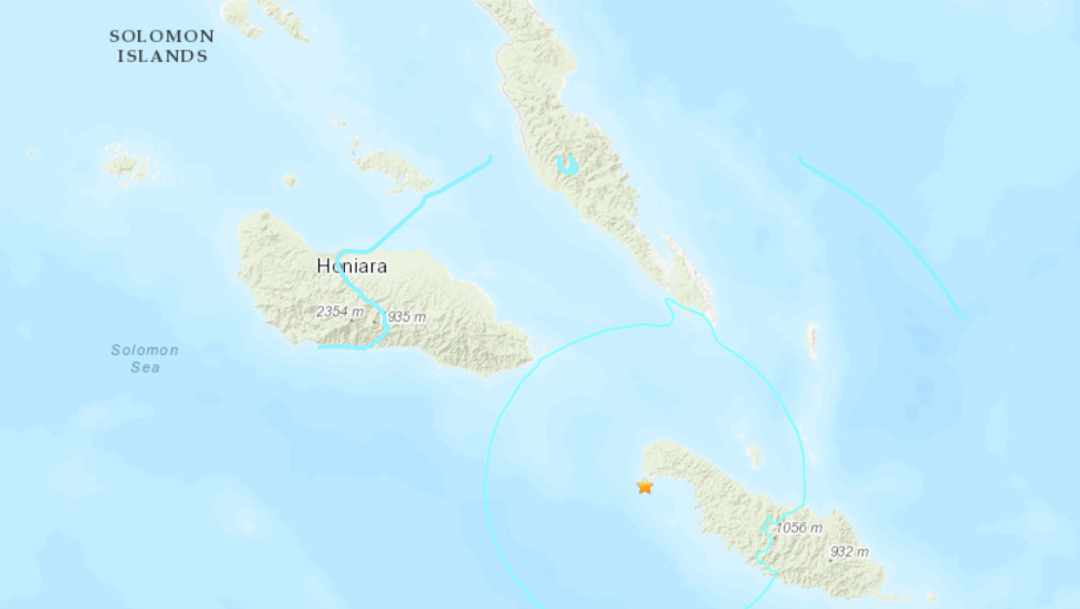 IMAGEN: Mapa sismo Isla salomón