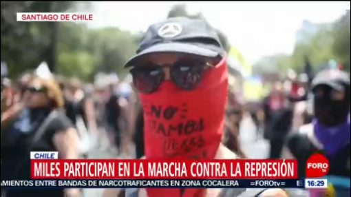 FOTO: 18 enero 2020, miles participan en marcha contra la represion en santiago de chile
