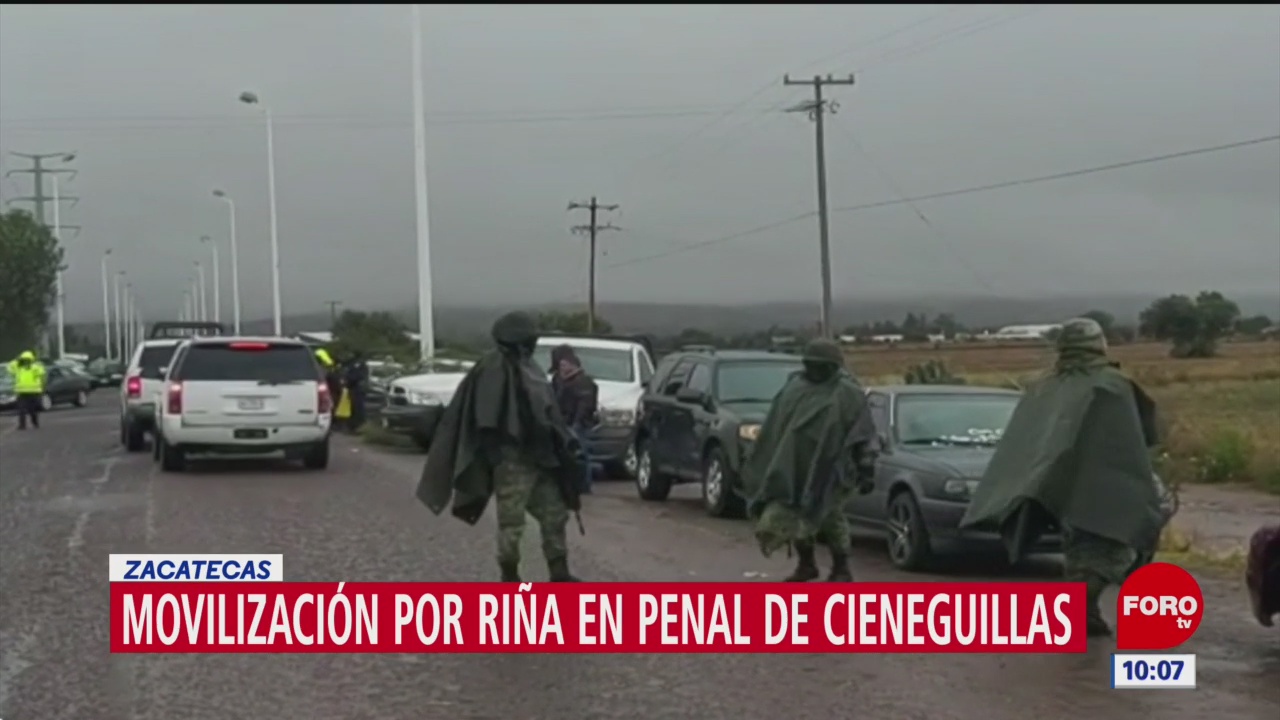 Foto: movilizacion en penal de cieneguillas por reporte de nueva rina