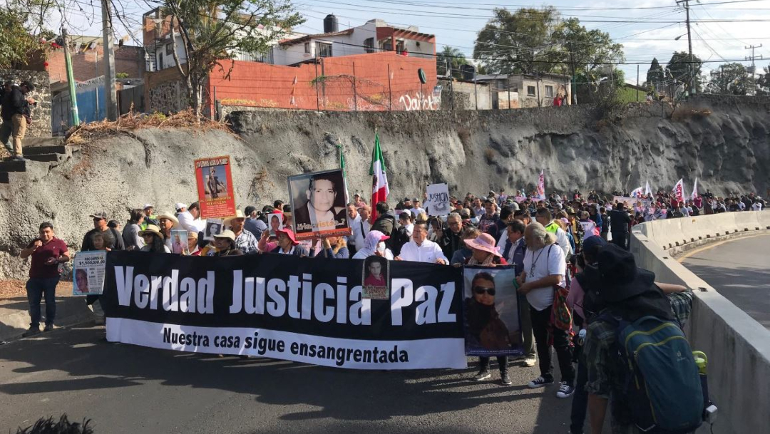 Foto: Este jueves inició la 'Caminata por la Verdad, Justicia y Paz', que salió de Cuernavaca