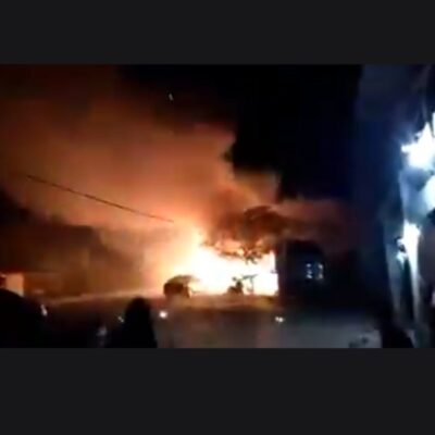 Se registra incendio de pirotecnia en mercado de Ocosingo, Chiapas