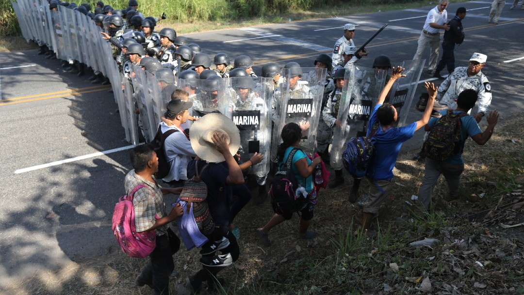 Foto: ONU pide a México evitar uso de la fuerza con migrantes