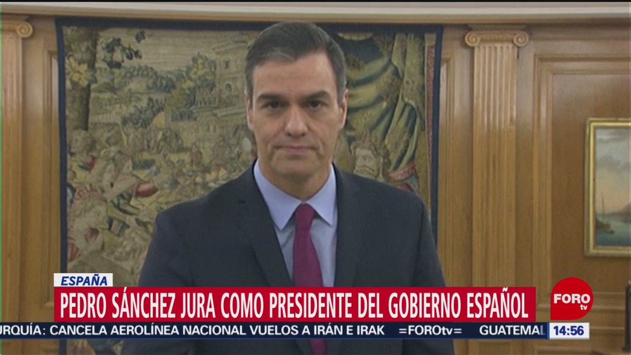 FOTO: pedro sanchez jura como presidente del gobierno espanol