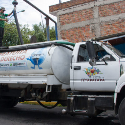 Pipas abastecerán a colonias afectadas por corte de agua en Iztapalapa