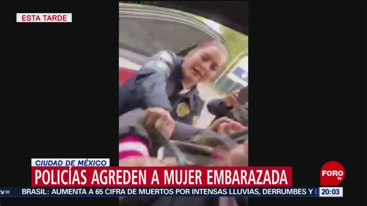 Foto: Video Policías Cdmx Agreden Esposa Embarazada Portero Pumas 30 Enero 2020