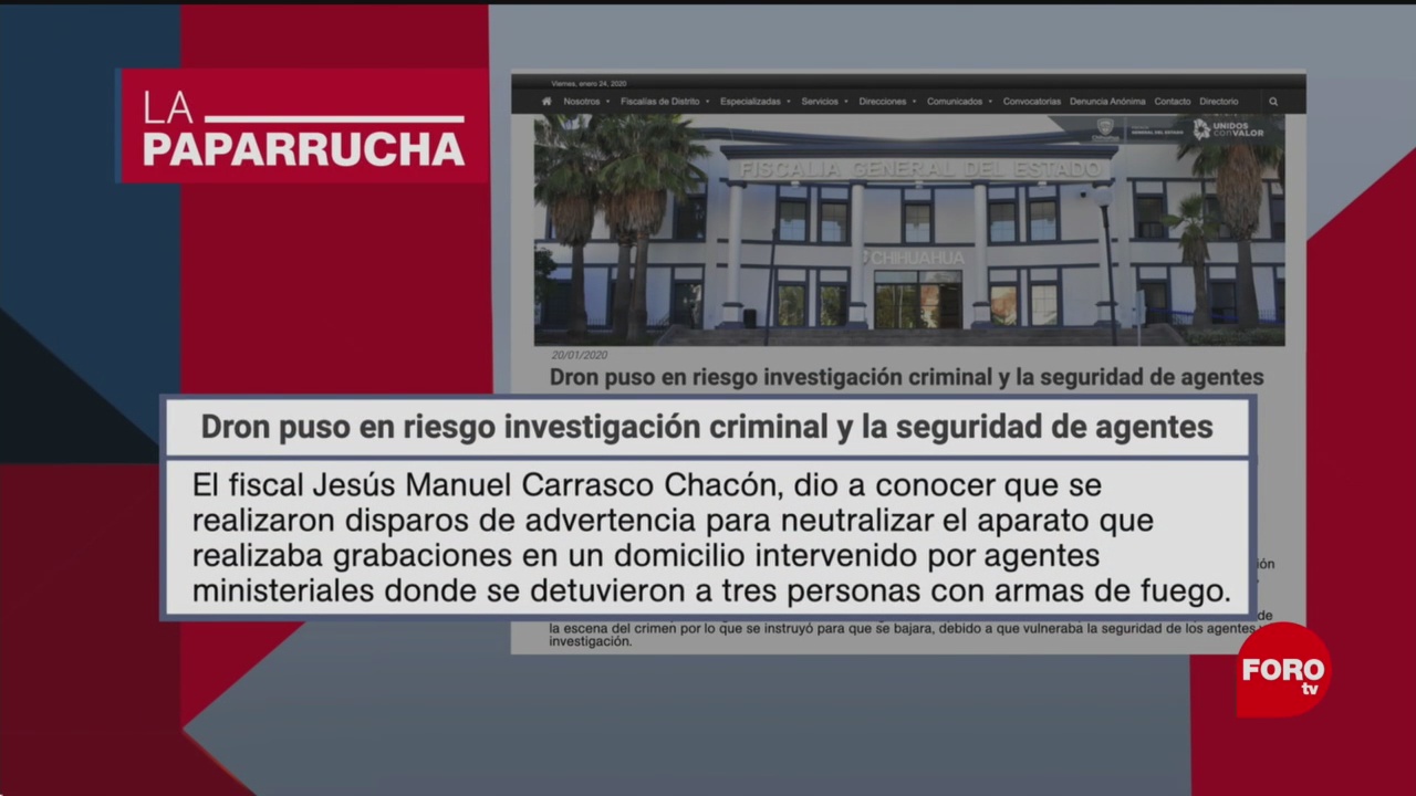 Foto: Policías Disparan Dron Reportero Chihuahua Noticias Falsas 24 Enero 2020