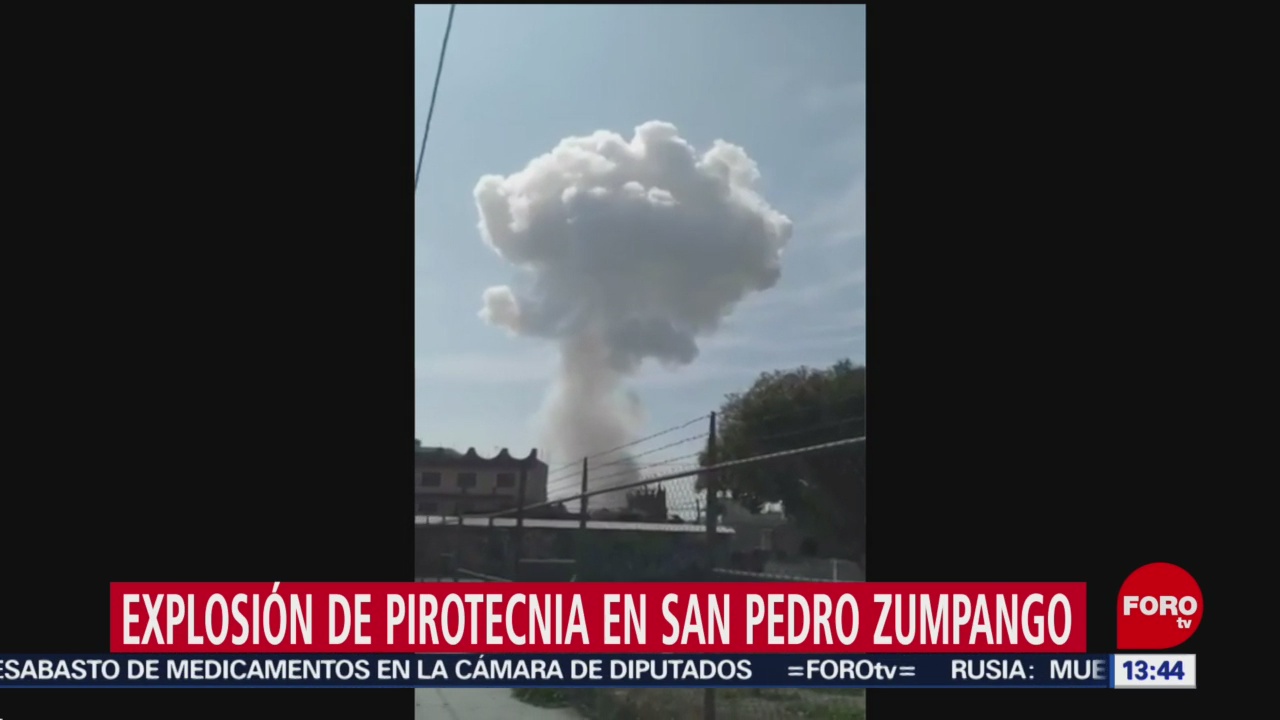 FOTO: reportan explosion de pirotecnia en zumpango edomex