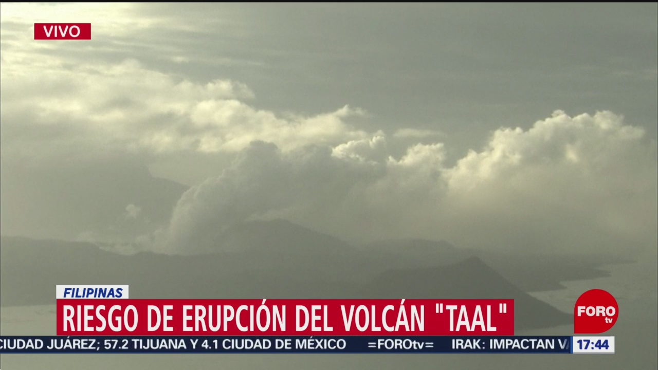 FOTO: reportan riego de erupcion del volcan taal