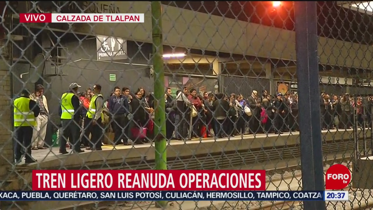 Foto: Tren Ligero CDMX Retrasos Genera Descontento Usuarios 16 Enero 2020