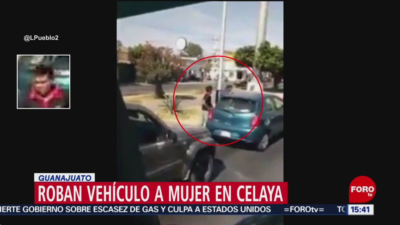 FOTO: roban carro a una mujer en celaya guanajuato