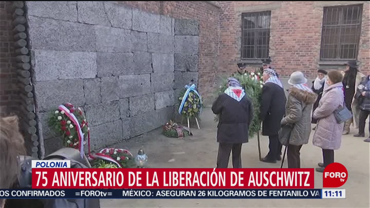 se conmemora el 75 aniversario de la liberacion de auschwitz en polonia