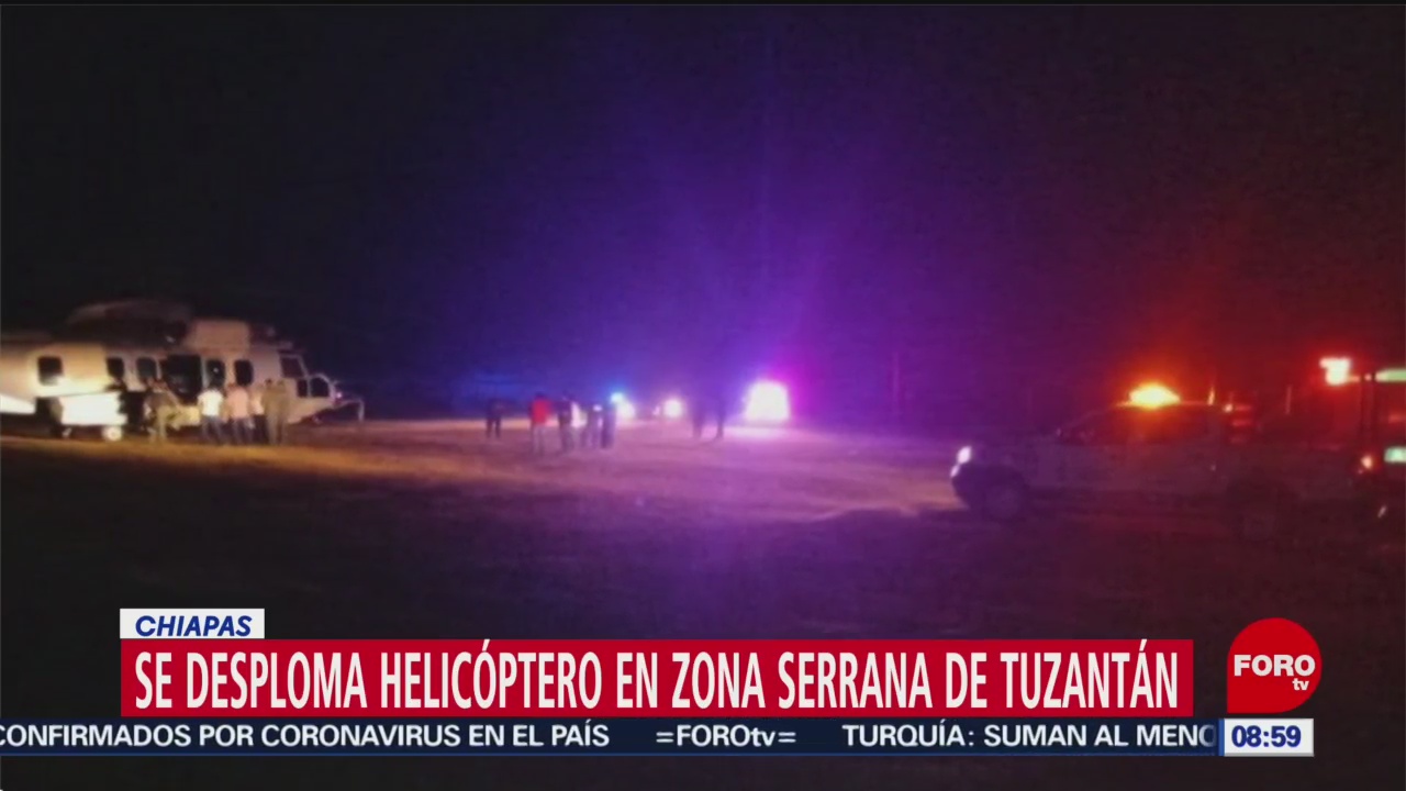 FOTO: 26 enero 2020, se desploma helicoptero en tuzantan chiapas muere el piloto