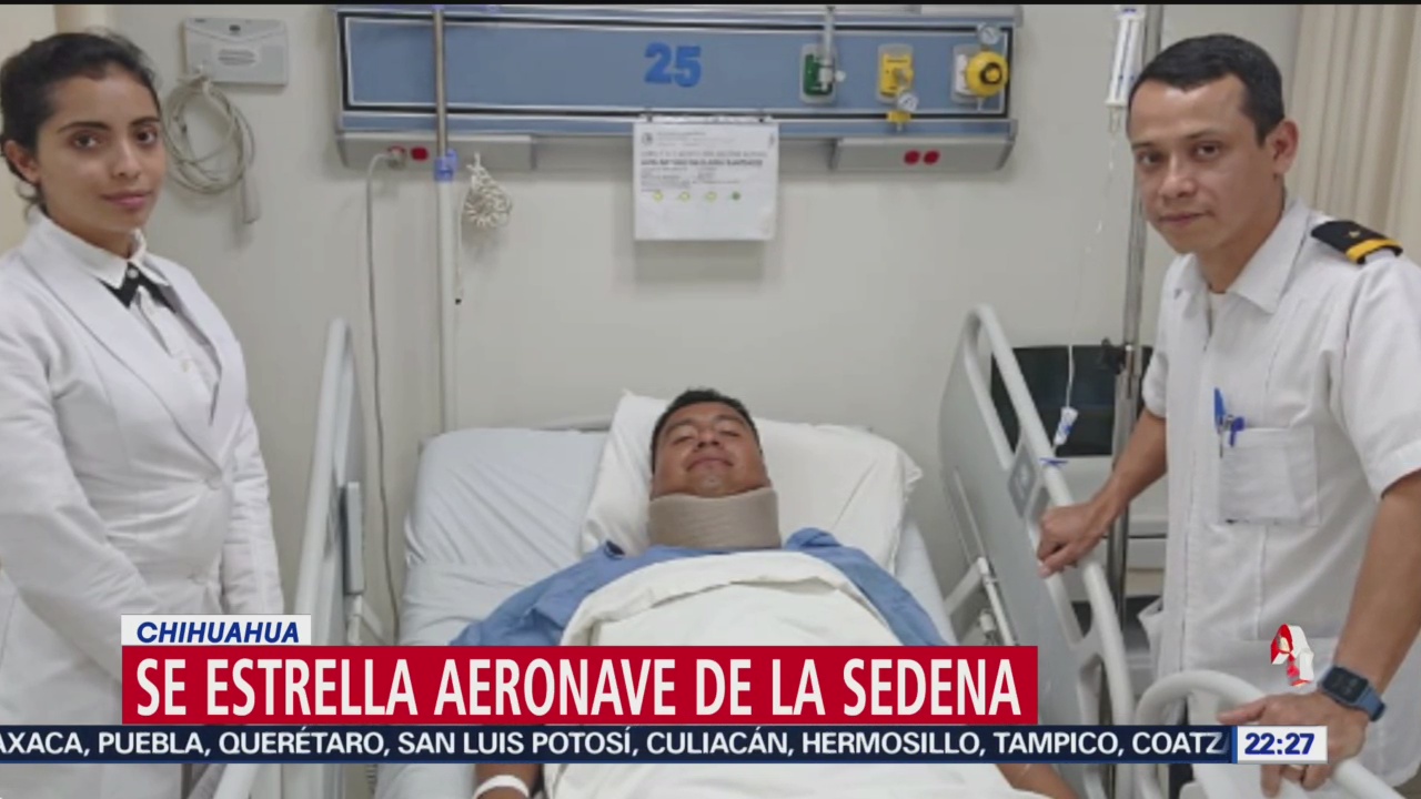 FOTO: 19 enero 2020, se estrellaaeronave de la sedena en chihuahua hay cuatro heridos