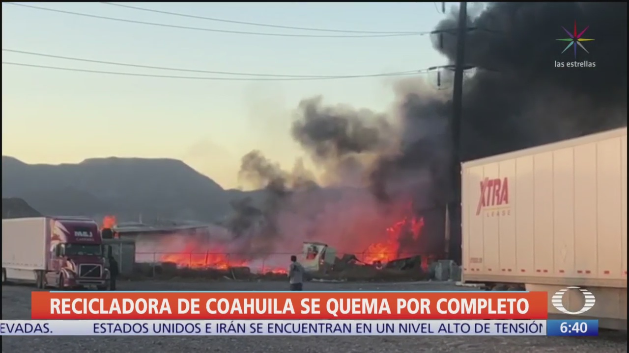 Foto: se incendia empresa recicladora en coahuila