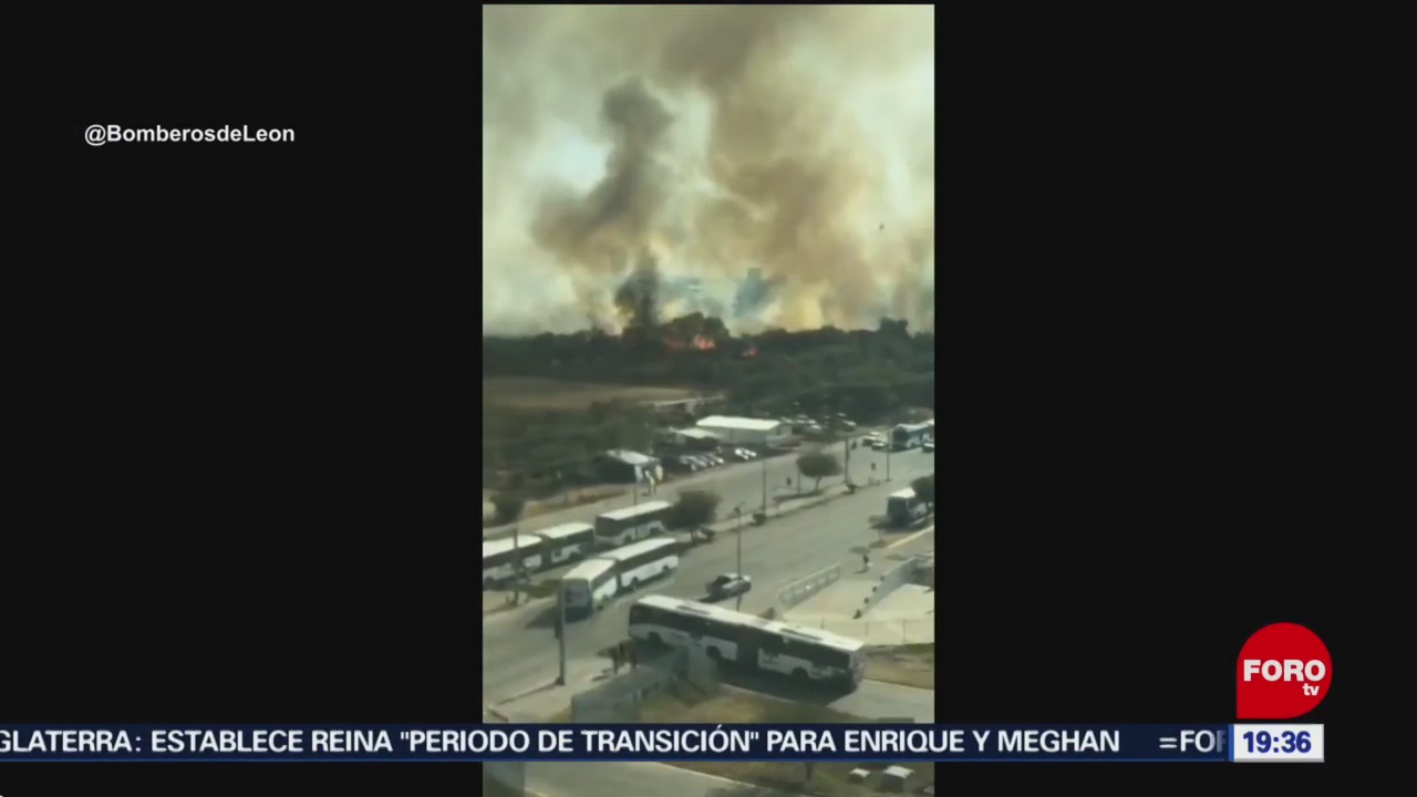 Foto: Video Incendio Pastizal León Guanajuato Hoy 13 Enero 2020