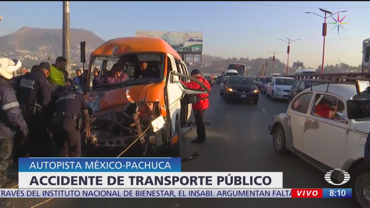 se registra accidente en autopista mexico pachuca donde hay bloqueo