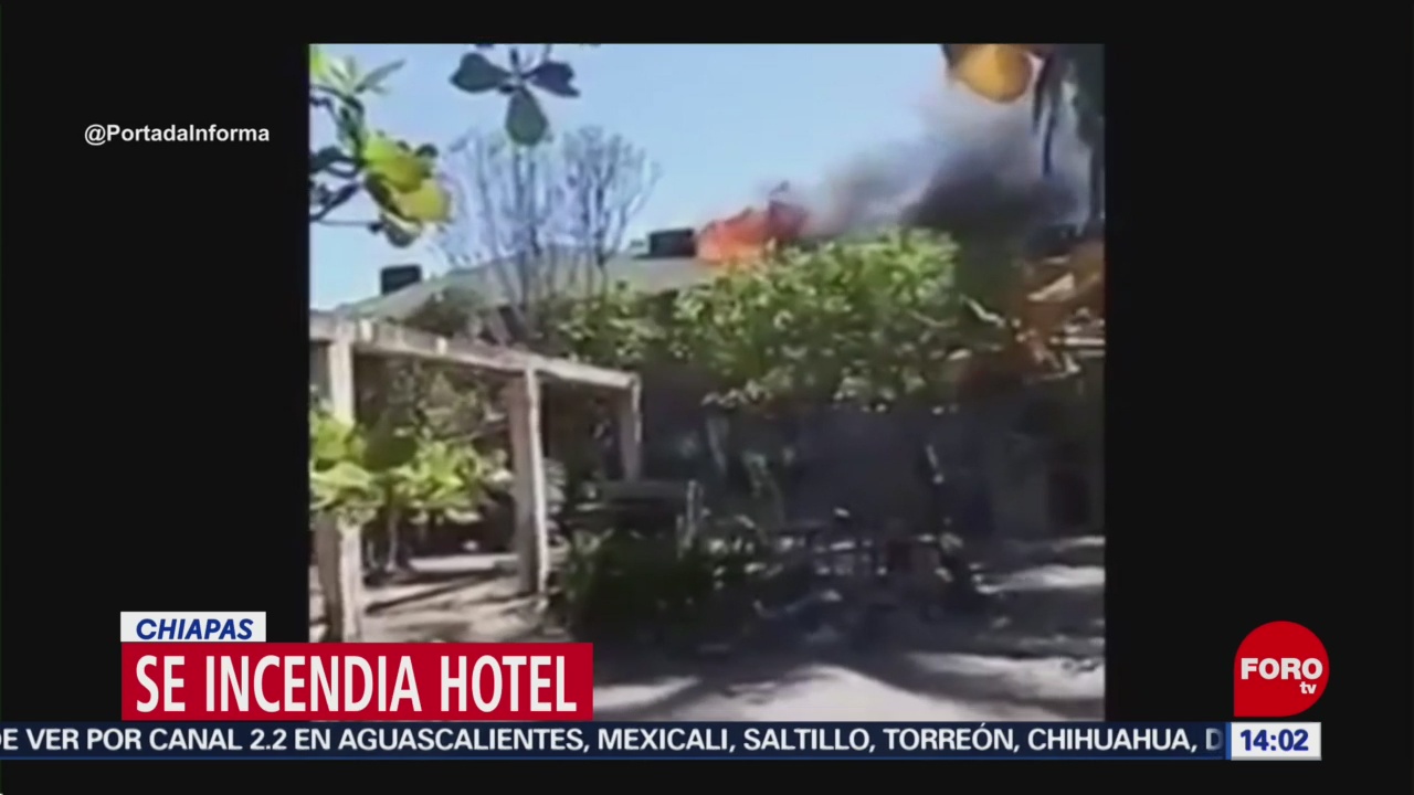 FOTO: 19 enero 2020, se registra fuerte incendio en hotel de chiapas