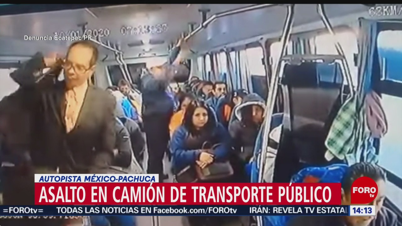 FOTO: 12 enero 2020, sujetos armados asaltan transporte publico en la mexico pachuca