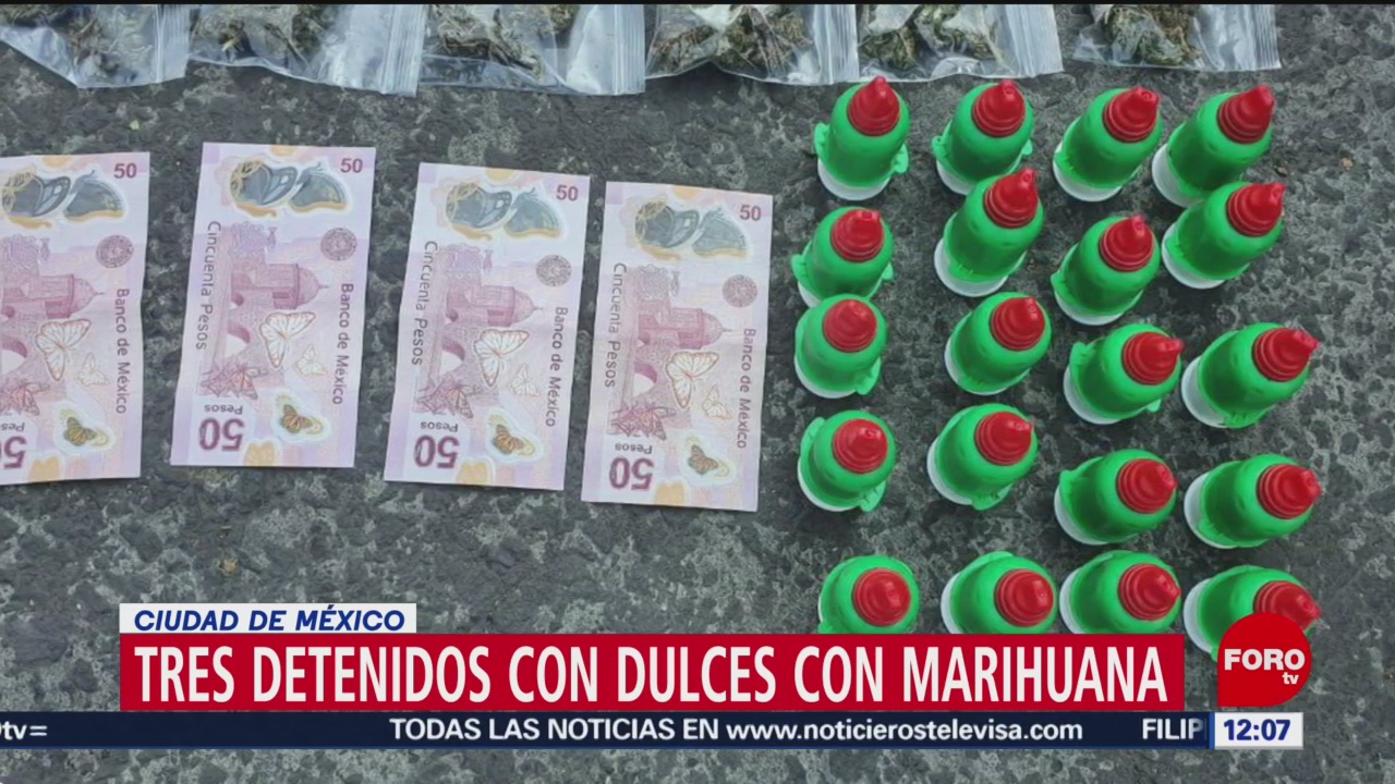 tres detenidos por vender dulces con marihuana