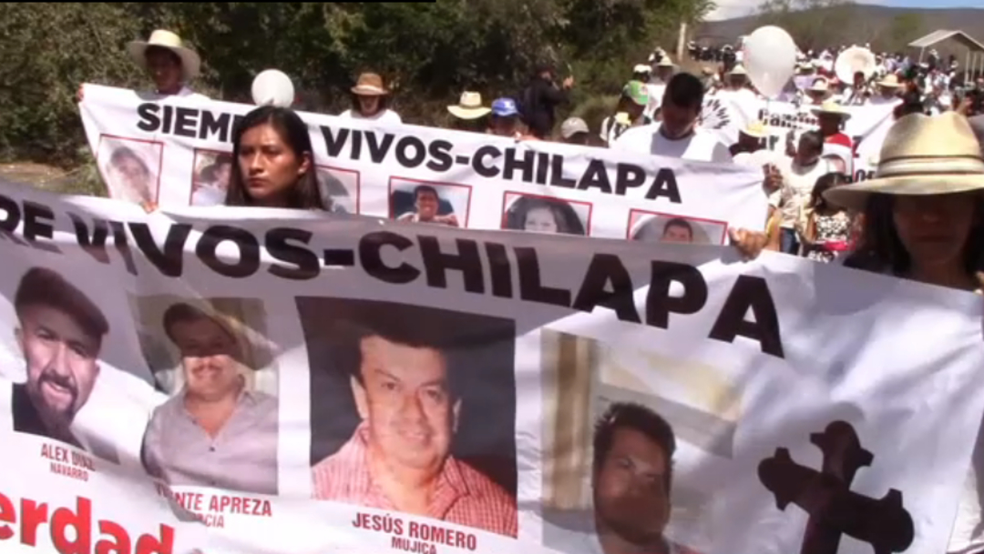 Foto: Marchan por la paz en Chilapa, Guerrero, 8 de febrero de 2020, (Noticieros Televisa)