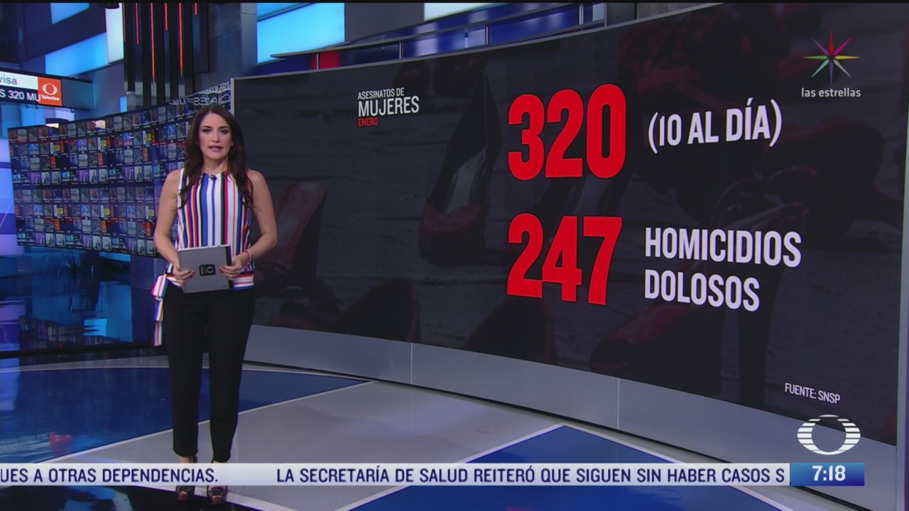 320 mujeres fueron asesinadas en mexico durante enero