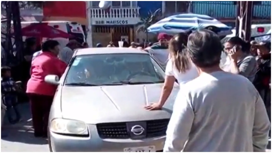 Foto: Un hombre con discapacidad atropelló a creyentes en Aguascalientes, 23 de febrero de 2020 (Foro TV)