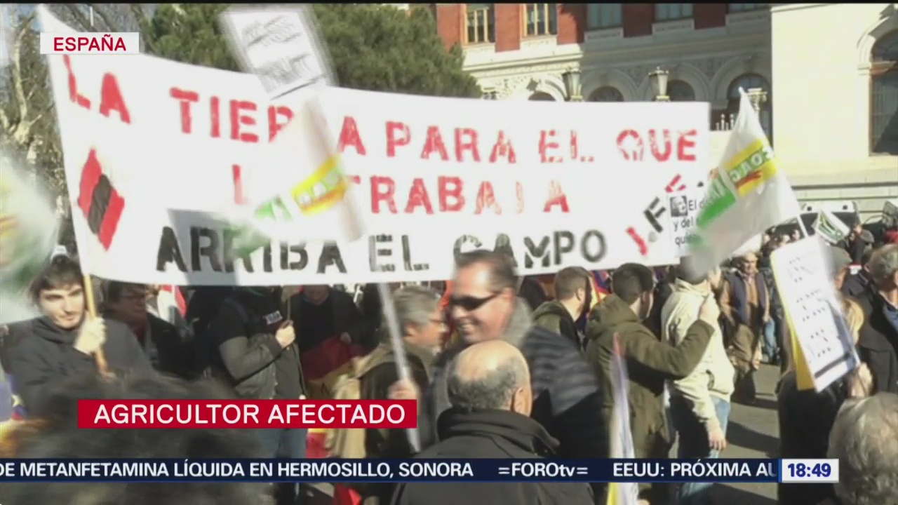 FOTO: agricultores en espana se manifiestan en contra de importaciones