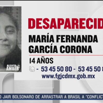 Alerta Amber de María Fernanda García Corona, de 14 años de edad