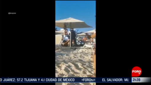 Foto: Video Arresto Turistas Descansaban Playa Del Carmen 17 Febrero 2020