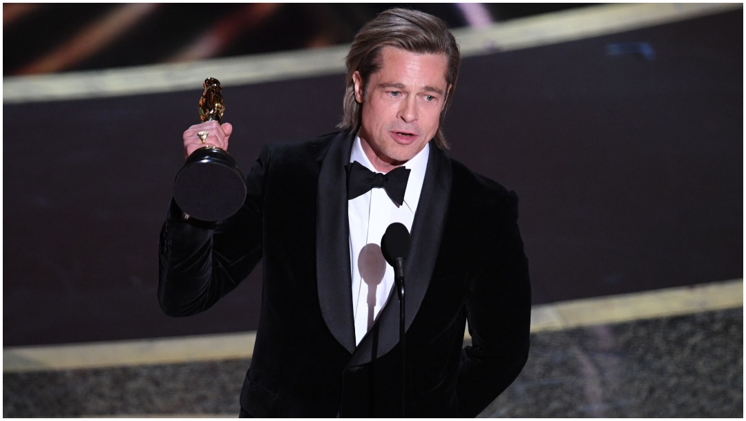 Foto: Brad Pitt gana como Mejor Actor de Reparto, 9 de febrero de 2020 (Getty Images)