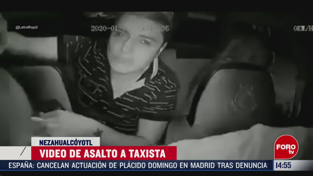 FOTO: captan en video asalto a taxista en nezahualcoyotl