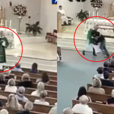 Video: Hombre agrede a diácono en plena misa