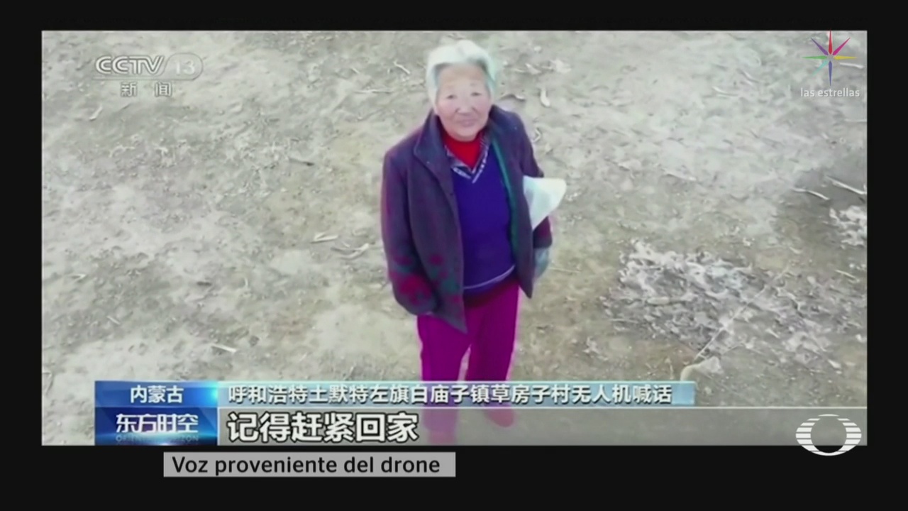 FOTO: 3 Febrero 2020, china utiliza drones para fomentar uso de cubrebocas por coronavirus