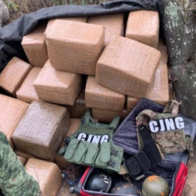 Aseguran armas y drogas del CJNG en Villa de Arriaga, San Luis Potosí