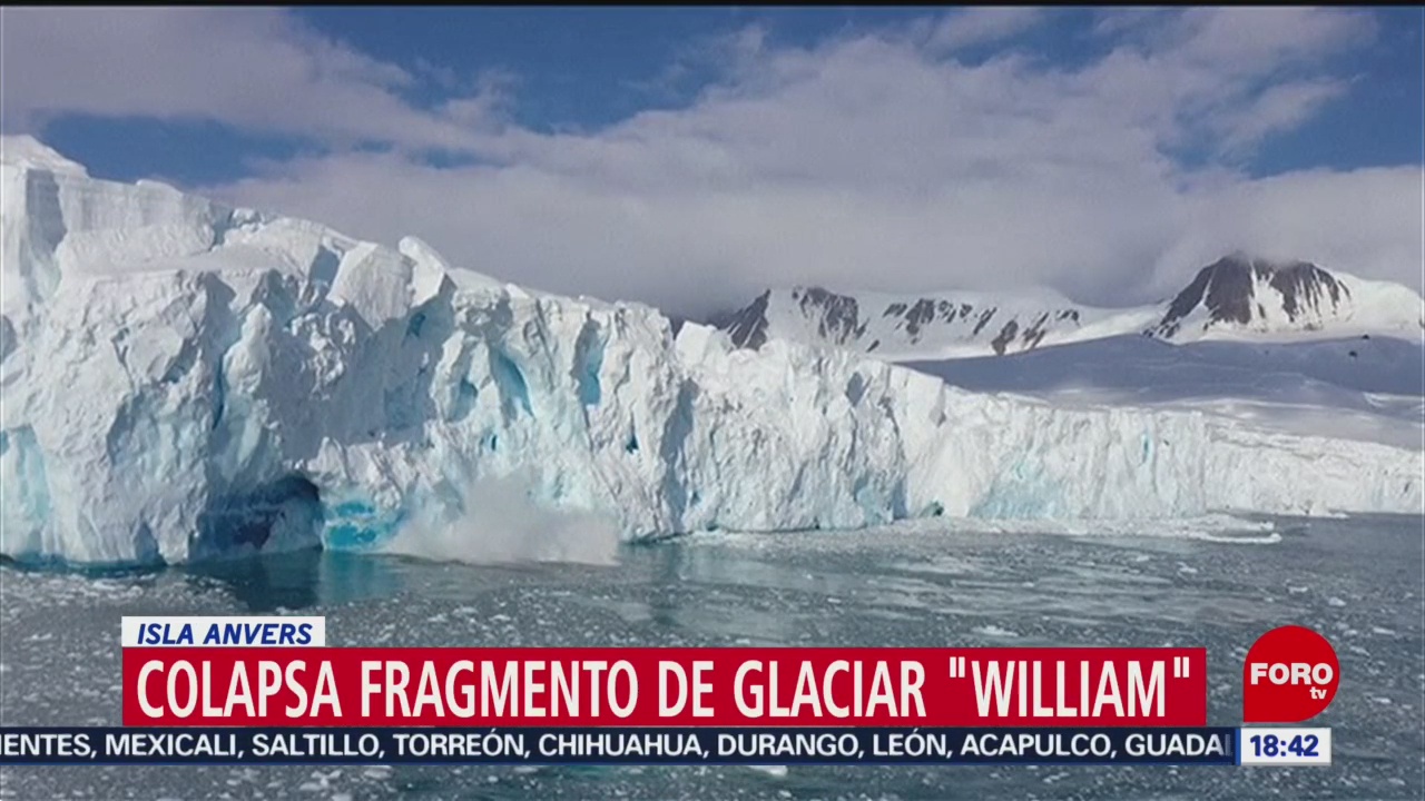 FOTO: colapsa fragmento de glaciar en isla anvers